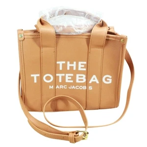 Marc Jacobs Grained Calfskin Tote Bag Argan Oil Brown - Picture 1 of 10