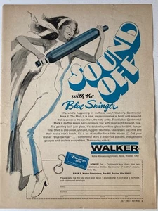 1969 Walker Muffler Continental Mark II Print Ad Exhaust System Blue Swinger - Picture 1 of 2