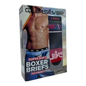 Paquete de 3 calzoncillos boxer súper suaves Quiksilver para hombre con frente de mosca - Imagen 1 de 3