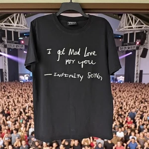 Infinity Song Mad Love Collection super soft black band Tee Size L rock soul - Picture 1 of 5