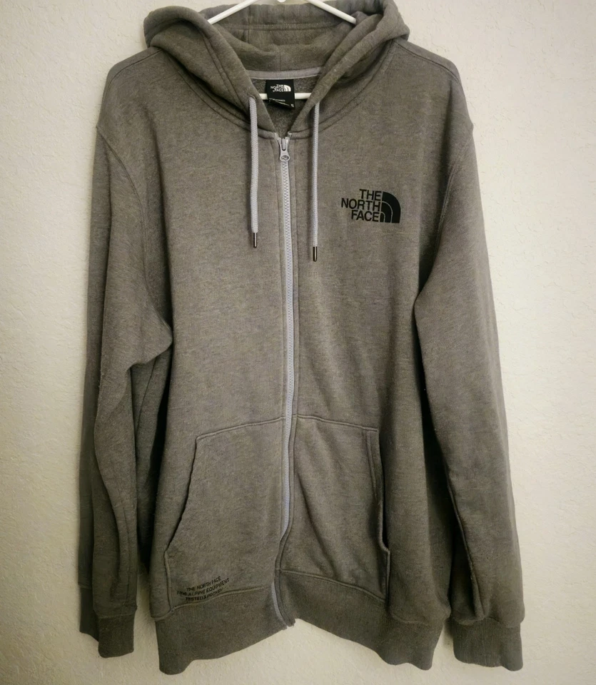 Sudadera con Capucha North Face Cremallera Para Hombre Grande Gris Informal Aire Libre Aventura Ropa de Calle  Foto 1 de 4