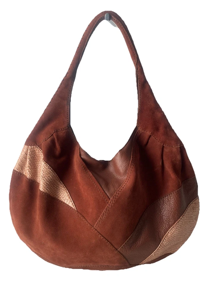 Bolso de Hombro Hobo de Cuero Gamuza Retazos LUCKY BRAND Foto 1 de 4
