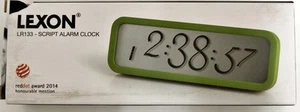 Wecker Alarm Lexon Script Designer Clock LCD grün Tischuhr Wanduhr ohne OVP - Bild 1 von 4