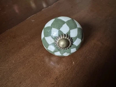 Small Ceramic Doorknob Vintage Decor Drawer Pulls Cupboard Handle - Image 1 of 2