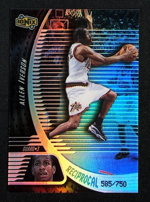 1998-99 Upper Deck Ionix Allen Iverson Reciprocal /750 R46 Sixers - Image 1 of 2