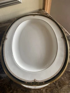 NORITAKE 9758 GOLD & SABLE ONE OVAL SERVING PLATTER 16.5” - Picture 1 of 6