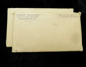 Lot of 2x 1959 United States Mint Silver Uncirculated Set in Envelopes Philadelp - Picture 1 of 6