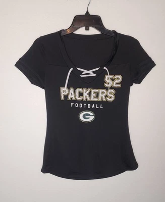 Camisa Jersey Green Bay Packers Mujer Talla Pequeña Con Cordones Arcilla Matthews #52 Foto 1 de 4