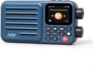 Receptor de radio por Internet inteligente portátil A8W WIFI/4G altavoz con azul - Imagen 1 de 9