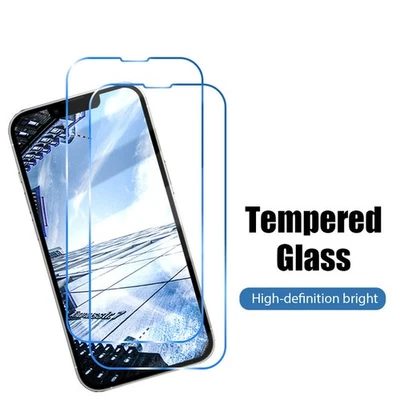 2Pcs Screen Protector Tempered Glass For iPhone 14 13 12 11 Pro Max Mini - Image 1 of 4