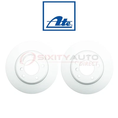 2 pc ATE Front Disc Brake Rotor for 2000 BMW 328Ci - Braking Tire Stopping oi Foto 1 de 4