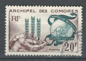 COMOROS FRENCH COLONIES AFRICA AGAINST HUNGER USED STAMP LOT(COM 233) - Picture 1 of 1