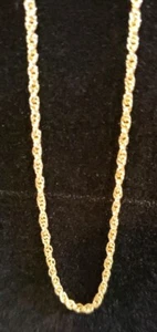 18" Gold Tone Spiga Round Chain Necklace - Picture 1 of 5