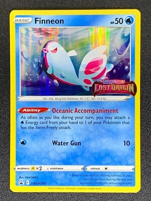Finneon SWSH240 Black Star Promo Card Sword & Shield Pokemon 2022 Holo - Image 1 of 3