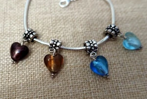 925 ECHT SILBER *** Charm Anhänger Armband-Modul mit Herz Anhänger - Picture 1 of 11