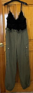 FashionNova "Can't Forget It" Cargo Jumpsuit Women's XL - Picture 1 of 11