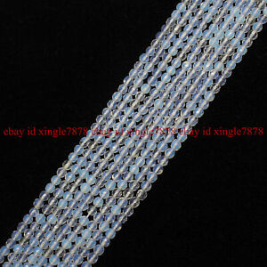 Wholesale 10 Strands AAA+ 4mm Faceted Sri Lanka Moonstone Gemstone Beads 15"