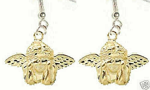 PENDIENTES ÁNGEL ALADO QUERUBÍN CUPIDO SOÑADOR CELESTIAL VINTAGE dijes de amor joyería Foto 1 de 1