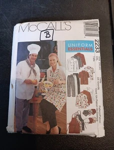 McCall's 2233 Misses Men's Uniform Essentials Chef Cooking Pattern Uncut Xxl - Picture 1 of 1