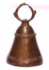 Indian Old Vintage Hand Carved Unique Brass Cow Ox Bell Collectible Br 375
