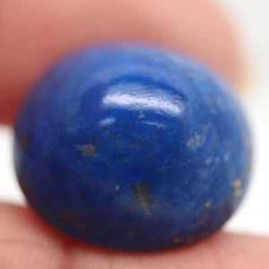 Lapislazuli 21.06ct Blue Oval Cabochon 17.7x16.8mm Natural Untreated Afghanistan - Picture 1 of 3