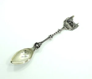 Cute Vintage LUXEMBOURG POINT ADOLPHE 835 Silver HH Holland Souvenir Spoon - Picture 1 of 5