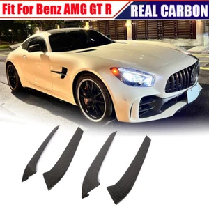 Divisores de parachoques delanteros de carbono Canards aletas aptos para Mercedes Benz GT R 16-18 - Imagen 1 de 15
