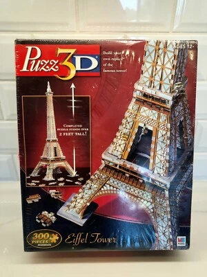 НОВАЯ Эйфелева башня 3D-пазл 300 штук Milton Bradley 2005 высота более 2 футов - Изображение 1 из 4