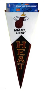 HUGE - OVER 40 INCHES LONG - Miami Heat Basketball Classic Wool Pennant 17x40 - Picture 1 of 1
