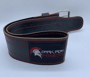 Dark Iron Fitness® Genuine Leather Pro Weight Lifting Belt For Men & Women - Picture 1 of 3