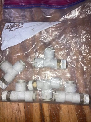 SMC KQ2Y10-03S 10mmX3/8"NPTx10mm push-to-connect male run tee **5-pack** - Image 1 of 2