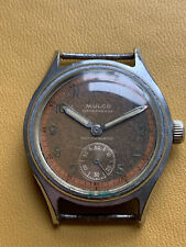 Vintage 1930's MULCO Waterproof wristwatch with radium dial. For repair.