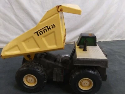 USED TONKA-HASBRO-Yellow 16” Steel Dump Truck  2009 - Image 1 of 4