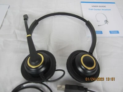 Wired Usb Call Center Headset With Microphone  - Image 1 of 4