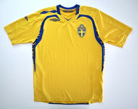 SWEDEN 2008 Euro Cup Umbro Home Football Shirt L Mens Vintage Soccer Jersey Cover