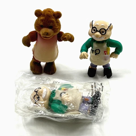 Teddy Ruxpin & 2 Newton Toy Figure Lot 3 Figurines 1 in Original Packaging Cover