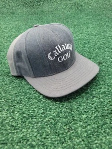 Vintage American Needle Callaway Hat Golf USA Made Monochrome Gray Strapback Cap - Picture 1 of 12
