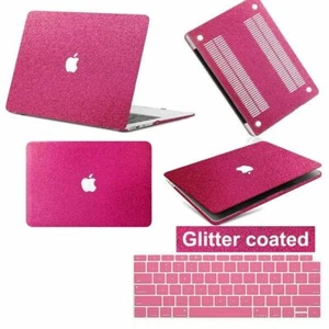 Rose/Hot Pink Glitter Hard Case Cover For 2021 New Macbook Pro Air Retina /Touch - Picture 1 of 9