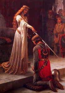 Oil Painting repro Edmund Leighton: The Accolade - Picture 1 of 1
