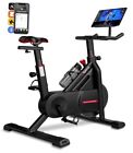  with Exclusive App, Stationary Bikes for Home, Silent Belt Exercise Bike Black