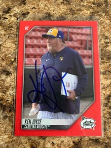 Ken Joyce Signed 2022 Carolina Mudcats Milwaukee Brewers Team Set Auto #28