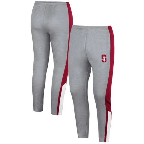Men's Colosseum Gray Stanford Cardinal Up Top Pants Cover