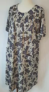 Vtg 60s70s Psychedelic Paisley Muumuu House Dress Lounge Wear ILGWU Label - Picture 1 of 12