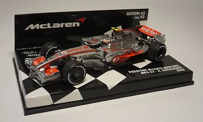 MCLAREN MERCEDES MP4-23 2008 H. KOVALAINEN F1 1:43 MINICHAMPS -CREPA NEL BLISTER - Immagine 1 di 3