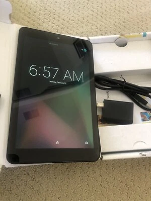 SPRINT SLATE 8” BLACK TABLET: New In Open Box, SKU ANSAQT80KT - Image 1 of 4