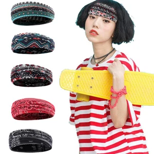 Yoga Running Sports Headband Moisture Wicking Elastic Head Hair Band Men Women - Picture 1 of 16
