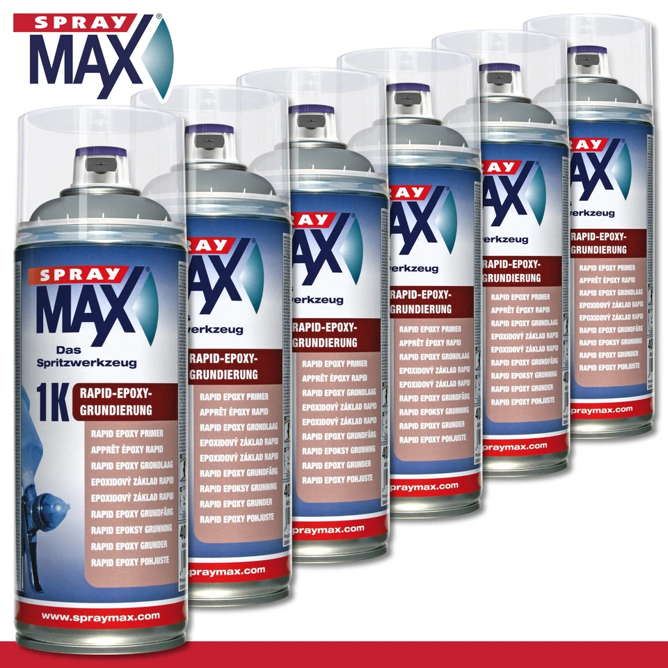 SprayMax 1K Rapid-Epoxy Grundierung - 400ml, Grau