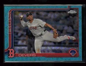 Rafael Devers 2025 Topps Chrome Logofractor Baseball Aqua 101/199 - Picture 1 of 2