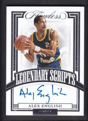 2021-22 ALEX ENGLISH 17/25 AUTO PANINI FLAWLESS LEGENDARY SCRIPTS AUTOGRAPHS - Image 1 of 2