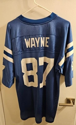 Camiseta deportiva Reggie Wayne Reebok Indianapolis Colts (para hombre, grande, azul) Foto 1 de 4